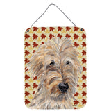 Caroline'S Treasures Goldendoodle Fall Leaves Aluminium Metal Wall Or Door Hanging Prints, 16 X 12