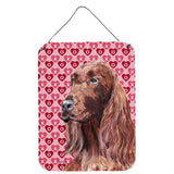 Caroline'S Treasures Irish Setter Valentine'S Love Aluminium Metal Wall Or Door Hanging Prints, 16 X 12
