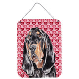Caroline'S Treasures Coonhound Valentine'S Love Aluminium Metal Wall Or Door Hanging Prints, 16 X 12
