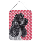 Caroline'S Treasures Sc9554Ds1216 Cocker Spaniel Valentine'S Love Aluminium Metal Wall Or Door Hanging Prints, 16 X 12