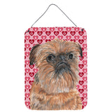 Caroline'S Treasures Sc9558Ds1216 Brussels Griffon Valentine'S Love Aluminium Metal Wall Or Door Hanging Prints, 16 X 12