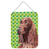Caroline'S Treasures Irish Setter St Patrick'S Irish Aluminium Metal Wall Or Door Hanging Prints, 16 X 12
