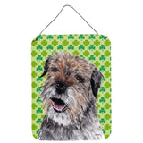 Caroline'S Treasures Border Terrier St Patrick'S Irish Aluminium Metal Wall Or Door Hanging Prints, 16 X 12