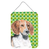 Caroline'S Treasures English Foxhound St Patrick'S Irish Aluminium Metal Wall Or Door Hanging Prints, 16 X 12