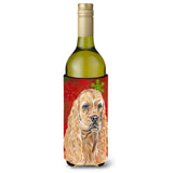 Cocker Spaniel Red Snowflake Christmas Wine Bottle Beverage Insulator Beverage Insulator Hugger