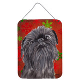 Caroline'S Treasures Sc9587Ds1216 Brussels Griffon Red Snowflake Christmas Wall Or Door Hanging Prints, 16 X 12