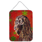 Caroline'S Treasures Boykin Spaniel Red Snowflake Christmas Wall Or Door Hanging Prints, 16 X 12