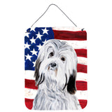 Caroline'S Treasures Havanese With American Flag Usa Wall Or Door Hanging Prints, 16 X 12