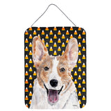 Caroline'S Treasures Cardigan Corgi Candy Corn Halloween Wall Or Door Hanging Prints, 16 X 12