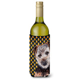 Norfolk Terrier Puppy Candy Corn Halloween Wine Bottle Beverage Insulator Hugger Sc9663Literk