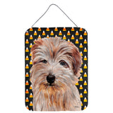 Caroline'S Treasures Norfolk Terrier Candy Corn Halloween Wall Or Door Hanging Prints, 16 X 12
