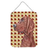 Caroline'S Treasures Redbone Coonhound Fall Leaves Wall Or Door Hanging Prints, 16 X 12