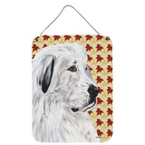 Caroline'S Treasures Great Pyrenees Fall Leaves Wall Or Door Hanging Prints, 16 X 12