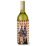 German Pinscher Fall Leaves Wine Bottle Beverage Insulator Hugger Sc9692Literk