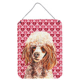 Caroline'S Treasures Red Miniature Poodle Hearts And Love Wall Or Door Hanging Prints, 16 X 12