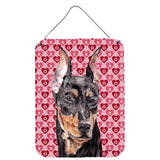 Caroline'S Treasures German Pinscher Hearts And Love Wall Or Door Hanging Prints, 16 X 12
