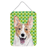 Caroline'S Treasures Cardigan Corgi Lucky Shamrock St. Patrick'S Day Wall Or Door Hanging Prints, 16 X 12