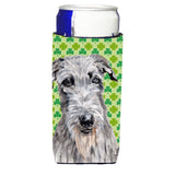 Scottish Deerhound Lucky Shamrock St. Patrick'S Day Ultra Beverage Insulators For Slim Cans Sc9730Muk