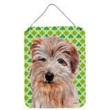 Caroline'S Treasures Norfolk Terrier Lucky Shamrock St. Patrick'S Day Wall Or Door Hanging Prints, 16 X 12