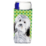 Havanese Lucky Shamrock St. Patrick'S Day Ultra Beverage Insulators For Slim Cans Sc9737Muk