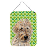Caroline'S Treasures Golden Doodle 2 Lucky Shamrock St. Patrick'S Day Wall Or Door Hanging Prints, 16 X 12