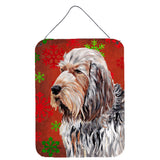 Caroline'S Treasures Sc9756Ds1216 Otterhound Red Snowflakes Holiday Wall Or Door Hanging Prints, 16 X 12