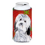 Havanese Red Snowflakes Holiday Tall Boy Beverage Insulator Hugger Sc9761Tbc