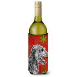 Scottish Deerhound Red Snowflakes Holiday Wine Bottle Beverage Insulator Hugger Sc9765Literk