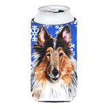 Collie Winter Snowflakes Tall Boy Beverage Insulator Hugger Sc9766Tbc
