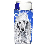 White Standard Poodle Winter Snowflakes Ultra Beverage Insulators For Slim Cans Sc9775Muk