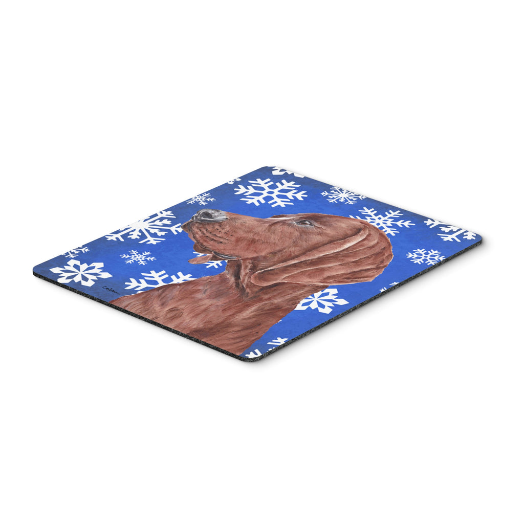 Caroline'S Treasures Redbone Coonhound Winter Snowflakes Mouse Pad/Hot Pad/Trivet (Sc9779Mp)