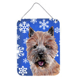 Caroline'S Treasures Norwich Terrier Winter Snowflakes Wall Or Door Hanging Prints, 16 X 12