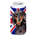Dachshund With English Union Jack British Flag Tall Boy Beverage Insulator Hugger Sc9820Tbc