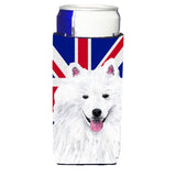 American Eskimo With English Union Jack British Flag Ultra Beverage Insulators For Slim Cans Sc9836Muk