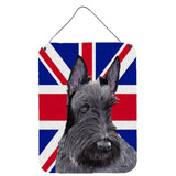 Caroline'S Treasures Sc9843Ds1216 Scottish Terrier With English Union Jack British Flag Wall Or Door Hanging Prints, 16 X