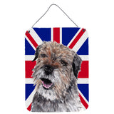 Caroline'S Treasures Border Terrier With Engish Union Jack British Flag Wall Or Door Hanging Prints, 16 X 12