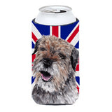 Border Terrier With Engish Union Jack British Flag Tall Boy Beverage Insulator Hugger Sc9865Tbc