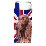 Irish Setter With Engish Union Jack British Flag Ultra Beverage Insulators For Slim Cans Sc9870Muk