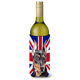 German Pinscher With English Union Jack British Flag Wine Bottle Beverage Insulator Hugger Sc9872Literk