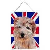 Caroline'S Treasures Norfolk Terrier With English Union Jack British Flag Wall Or Door Hanging Prints, 16 X 12