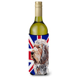 Otterhound With English Union Jack British Flag Wine Bottle Beverage Insulator Hugger Sc9879Literk