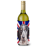 Blue Tick Coonhound With English Union Jack British Flag Wine Bottle Beverage Insulator Hugger Sc9890Literk