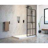 Taylor 34 Walk In Shower Black Matt With 30 X 60 Acrylic Base
