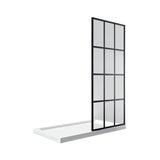 Taylor 34 Walk In Shower Black Matt With 30 X 60 Acrylic Base