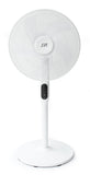 16 Dc-Motor Energy Saving Stand Fan With Remote And Timer-Piano White