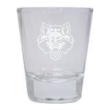 Arkansas State Etched Round Shot Glass 2-Pack