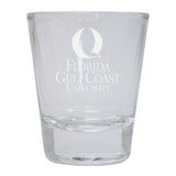 Florida Gulf Coast Eagles Etched Round Shot Glass 2-Pack