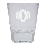 University Of Central Oklahoma Bronchos Etched Round Shot Glass 2-Pack