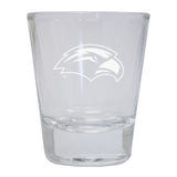 Southern Mississippi Golden Eagles Etched Round Shot Glass 2-Pack