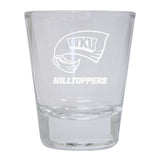 Western Kentucky Hilltoppers Etched Round Shot Glass 2-Pack